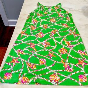 Barbara Gerwit Dress. Size Large. Total Palm Royale vibe. 92% nylon, 8% spandex.